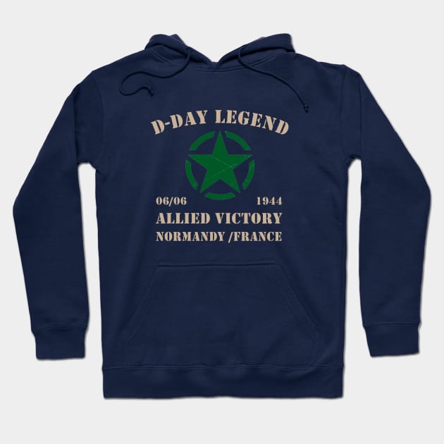 Allied Victory on D-Day in Normandy WWII Hoodie by Jose Luiz Filho